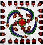 Quetzalcoatl Shield, Marielena de la Paz/ http://www.mercado.com/artistas/delapaz/delapaz.htm